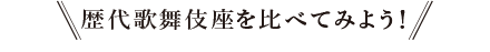 歴代歌舞伎座を比べてみよう