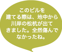 このビルを牢屋奉行の石出帯刀が行った明暦大火の切り放ち(解放)で、公式には全員戻ったとされていますが、実際は逃げた囚人もいたようです。